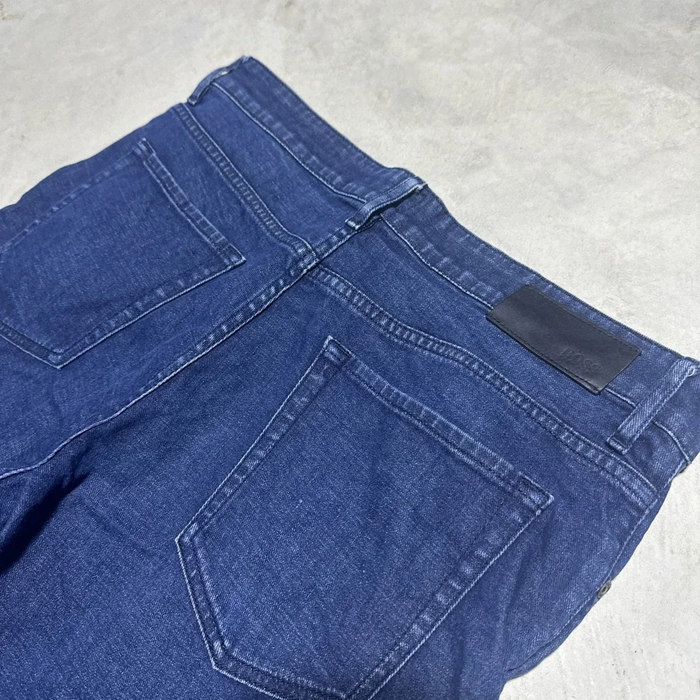 Hugo BOSS Men's SZ 34x30 Jeans Blue Italian Candiani Denim Stretch Slim Fit